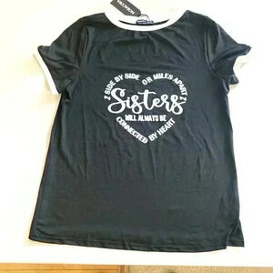 Noracora NWT Sisters T-Shirt Size MEDIUM Black